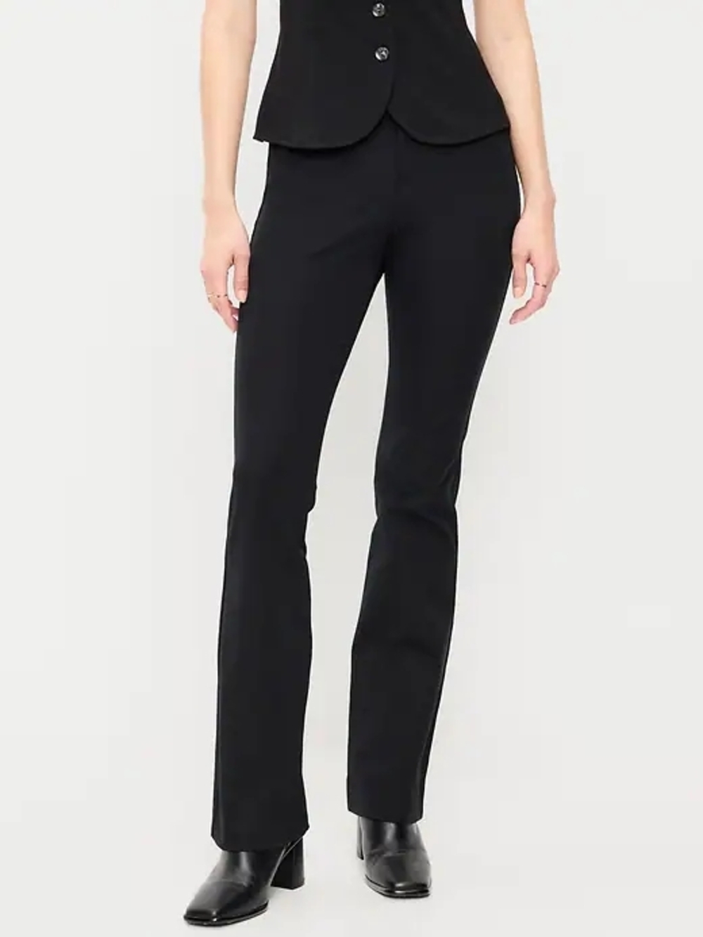 Old Navy‎ Women's Pixie Flared High Rise Black Pants Y2K 90s Office Chic